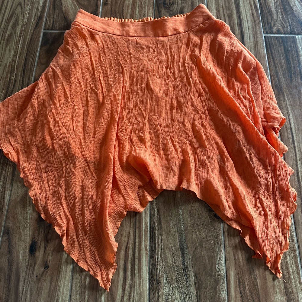 Maurices Orange Asymmetrical Women's Skirt